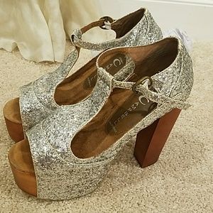 Jeffrey campbell glitter heels